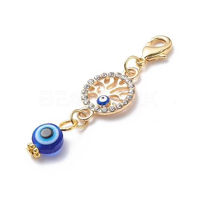 Evil Eye Theme Pendant Decorations HJEW-JM00782-1