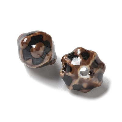 Vintage Porcelain Pumpkin Beads PORC-L080-A09-1