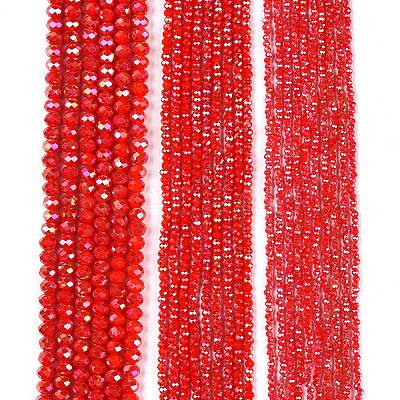 Electroplate Glass Beads Strands EGLA-A044-P6mm-B22-1