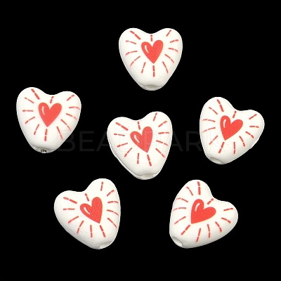 Printed Handmade Porcelain Beads PORC-G016-01A-1