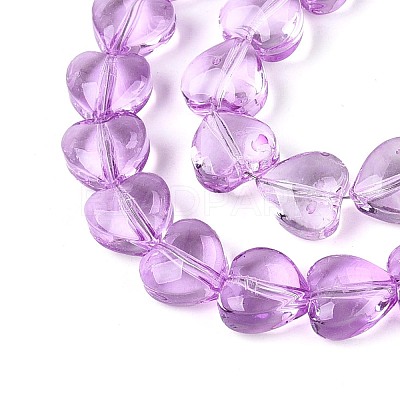 Baking Paint Transparent Glass Beads Strands DGLA-N021-01A-05-1