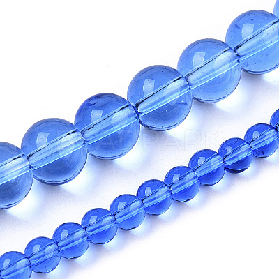 Transparent Glass Beads Strands GLAA-T032-T6mm-04-A-1