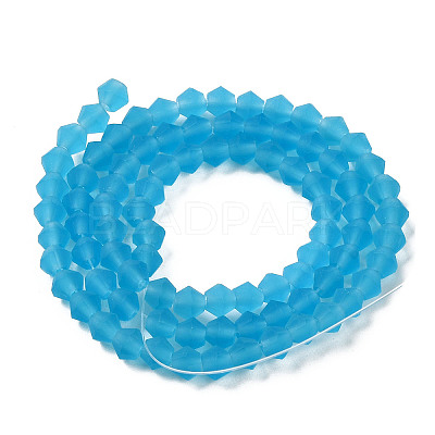 Imitate Austrian Crystal Frosted Glass Beads Strands GLAA-F029-TM3mm-B19-1