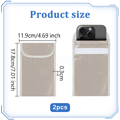 2Pcs Cloth Security Faraday Bags for Key-Fob Protector ABAG-OC0001-13-1