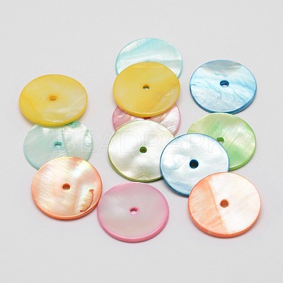 Dyed Natural Shell Beads SHEL-P004-06-1