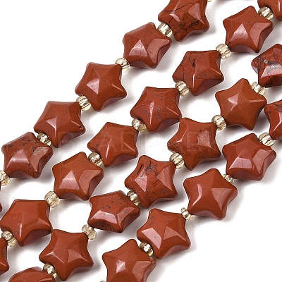 Natural Red Jasper Beads Strands G-Z080-A18-10mm-1