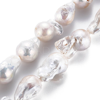Natural Baroque Pearl Keshi Pearl Beads Strands PEAR-S019-05B-1