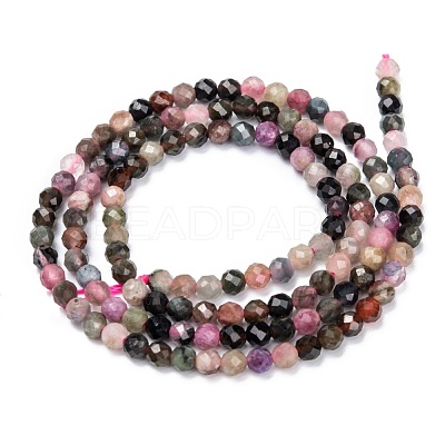 Natural Multicolor Tourmaline Beads Strands G-F460-51-1