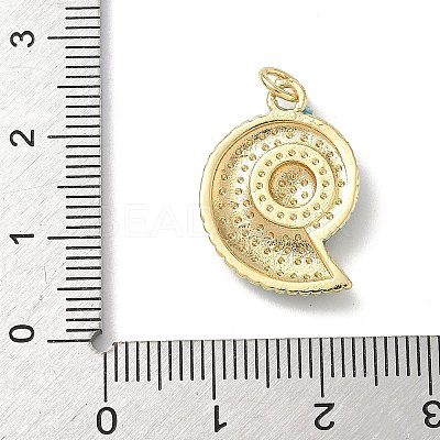 Sea Animals Brass Enamel Pendants KK-B155-02C-02G-1