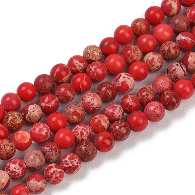 Dyed Natural Regalite/Imperial Jasper/Sea Sediment Jasper Beads Strands G-B124-C04-1