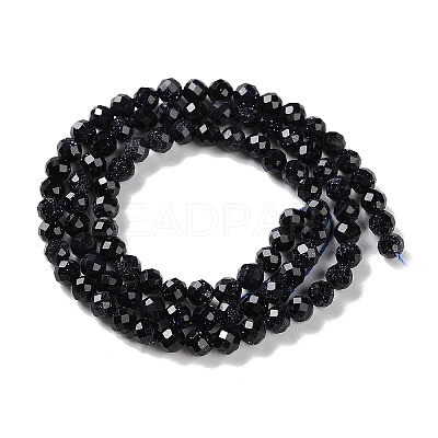 Synthetic Blue Goldstone Beads Strands G-A233-A01-01-1
