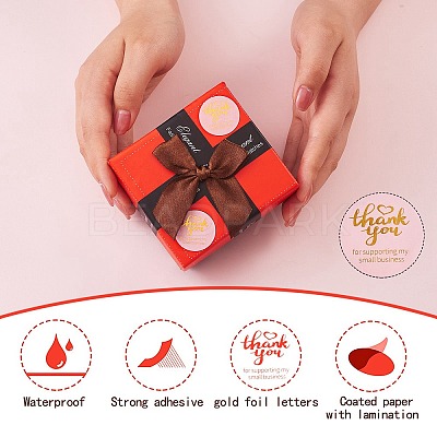 1 Roll Word Thank You Self Adhesive Paper Stickers DIY-SZ0007-82A-1