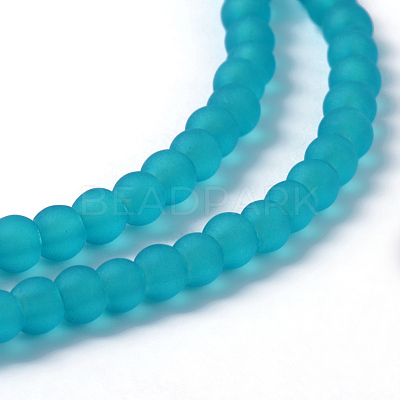 Baking Paint Transparent Glass Bead Strands X-GLAA-S031-4mm-37-1