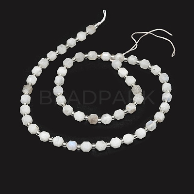 Natural Rainbow Moonstone Beads Strands G-O201B-16-1