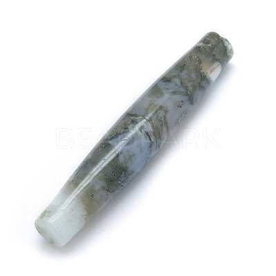 Natural Moss Agate Beads G-P393-O20-1