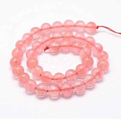 Cherry Quartz Glass Bead Strands G-G735-44-4mm-1