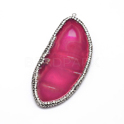 Dyed Natural Agate Nuggets Big Pendants G-F229-01E-1