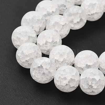 Frosted Crackle Glass Beads CCG-10D-37-1