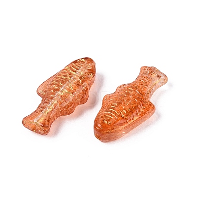 Baking Paint Transparent Glass Beads DGLA-N018-22E-1
