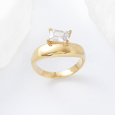 304 Stainless Steel Glass Finger Rings MD8256-3-1