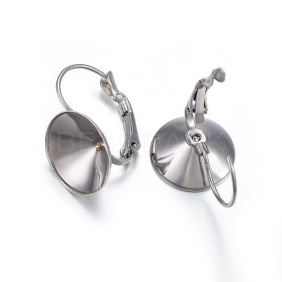 Tarnish Resistant 201 Stainless Steel Leverback Earring Findings X-STAS-P210-29P-1