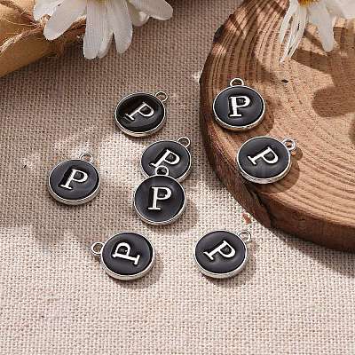 Platinum Plated Alloy Charms LS-ENAM-S118-02P-P-1