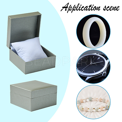 Paper Covered ABS Plastic Storage Boxes for Watches CON-WH20005-10A-1