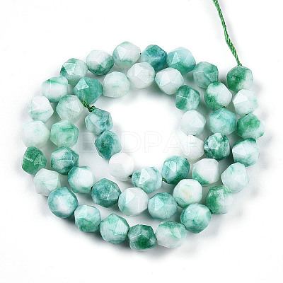 Dyed Natural White Jade Beads Strands G-T139-8mm-45A-1