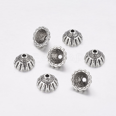 Tibetan Style Alloy Bead Caps LF9305Y-1