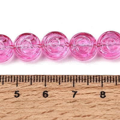 Baking Paint Transparent Glass Beads Strands GL-CBA2ED2-04I-1