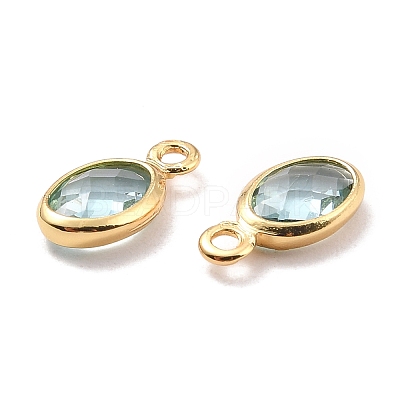Eco-Friendly Brass with Glass Pendants KK-K268-01E-1