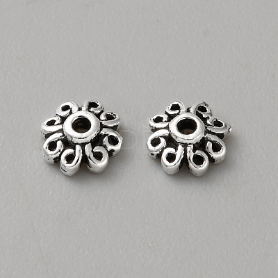 Retro 925 Sterling Silver Bead Caps LS-STER-WH0007-17A-AS-1