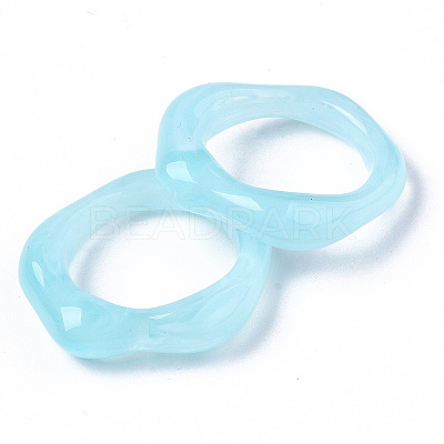 Transparent Resin Finger Rings RJEW-T013-001-F04-1