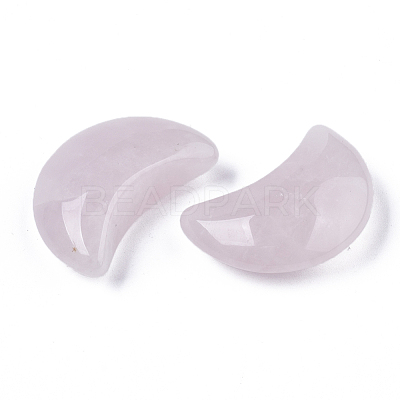 Moon Shape Natural Rose Quartz Healing Crystal Pocket Palm Stones G-T132-001J-1