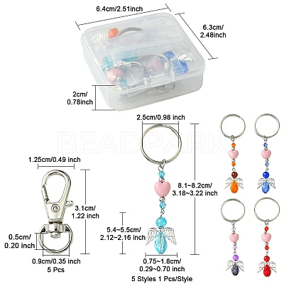 Glass & Acrylic Pendant Keychain KEYC-FS0001-04-1