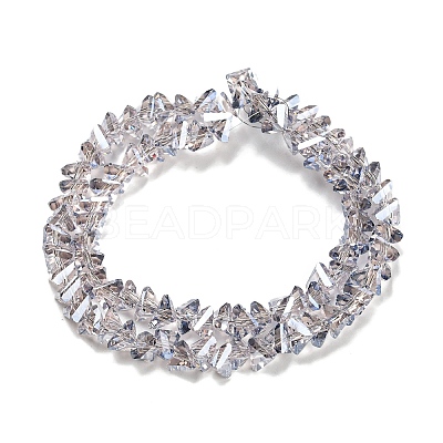 Electroplate Transparent Glass Beads Strands X-EGLA-P052-02A-PL04-1