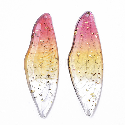 Transparent Epoxy Resin Big Pendants X1-RESI-T046-01-1