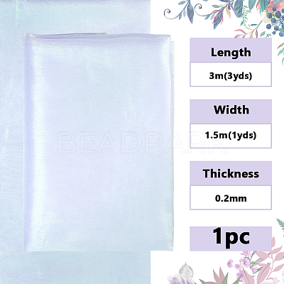 Polyester Organza Laser Fabric AJEW-WH0314-933-1