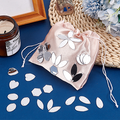 200Pcs Mirror Effect Acrylic Sew on Rhinestone DIY-PH0021-95A-1