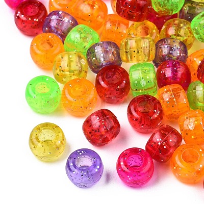 Transparent Acrylic European Beads TACR-T010-002-1