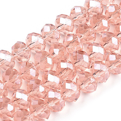Electroplate Glass Beads Strands EGLA-A034-T3mm-A34-1