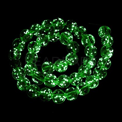Luminous Handmade Glod Sand Lampwork Beads Strands LAMP-B028-03M-10mm-1