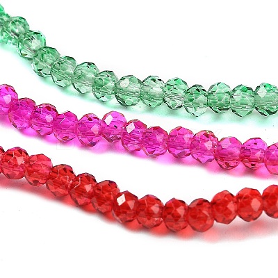Transparent Painted Glass Beads Strands X1-DGLA-A034-T2mm-A24-1