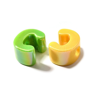 UV Plating Opaque Acrylic European Beads SACR-Z007-01C-1