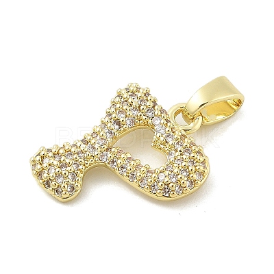 Brass Micro Pave Cubic Zirconia Pendants ZIRC-C012-01G-16-1