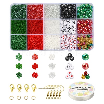 DIY Christmas Earring and Bracelet Making Kit DIY-YW0005-85-1