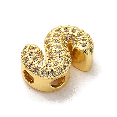 Brass Micro Pave Clear Cubic Zirconia Charms LS-ZIRC-C009-01G-S-1