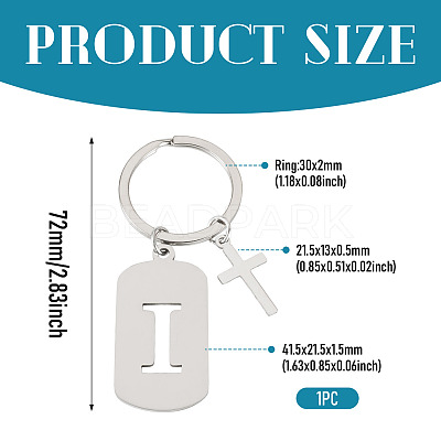 1Pc Stainless Steel Keychains KEYC-TADJ0001-08I-1