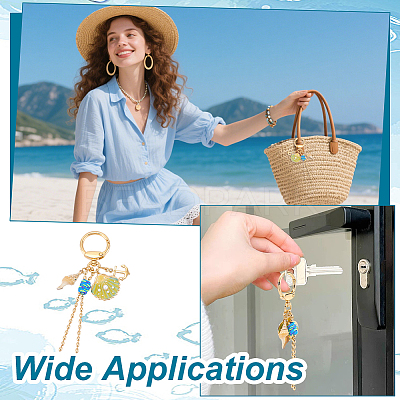 1Pc Zinc Alloy Shell Shape Keychains KEYC-NB0001-83-1