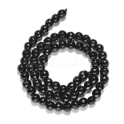 Black Stone Beads Strands X-G-I087-6mm-1